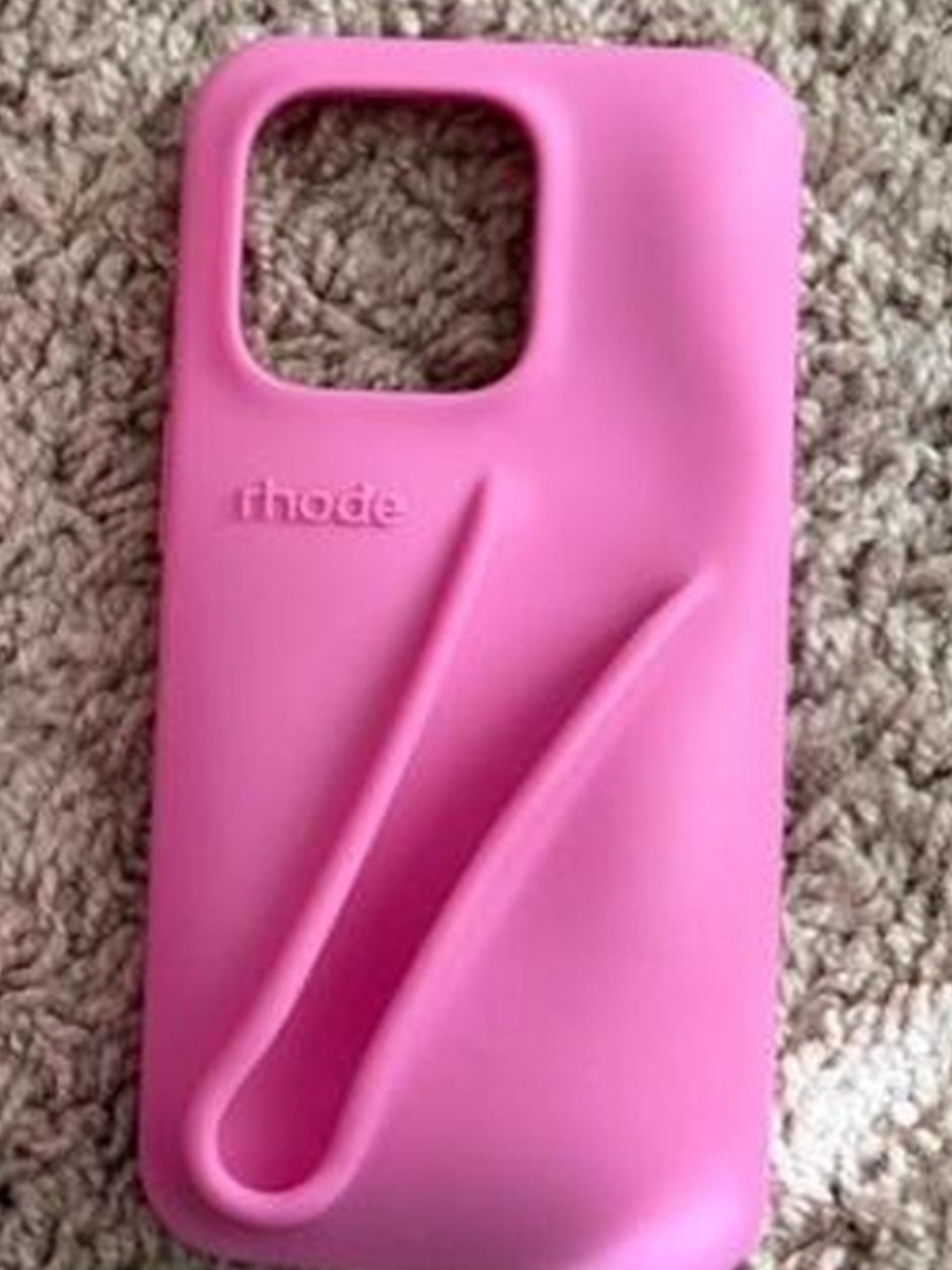RHODE Pink Silicone Phone Case with Integrated Grip